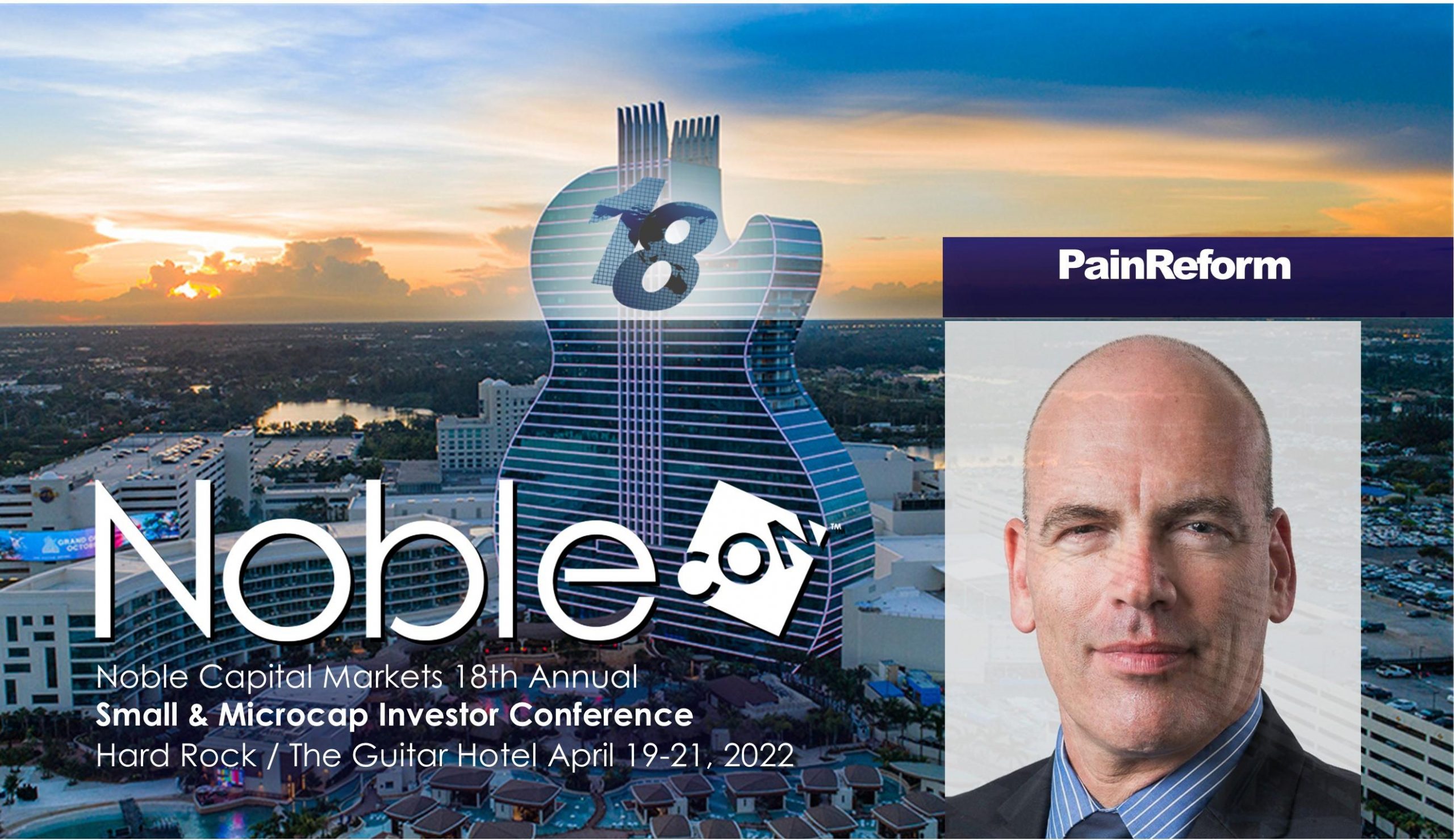 PainReform (PRFX) Scheduled to Present at NobleCon18 Investor Conference