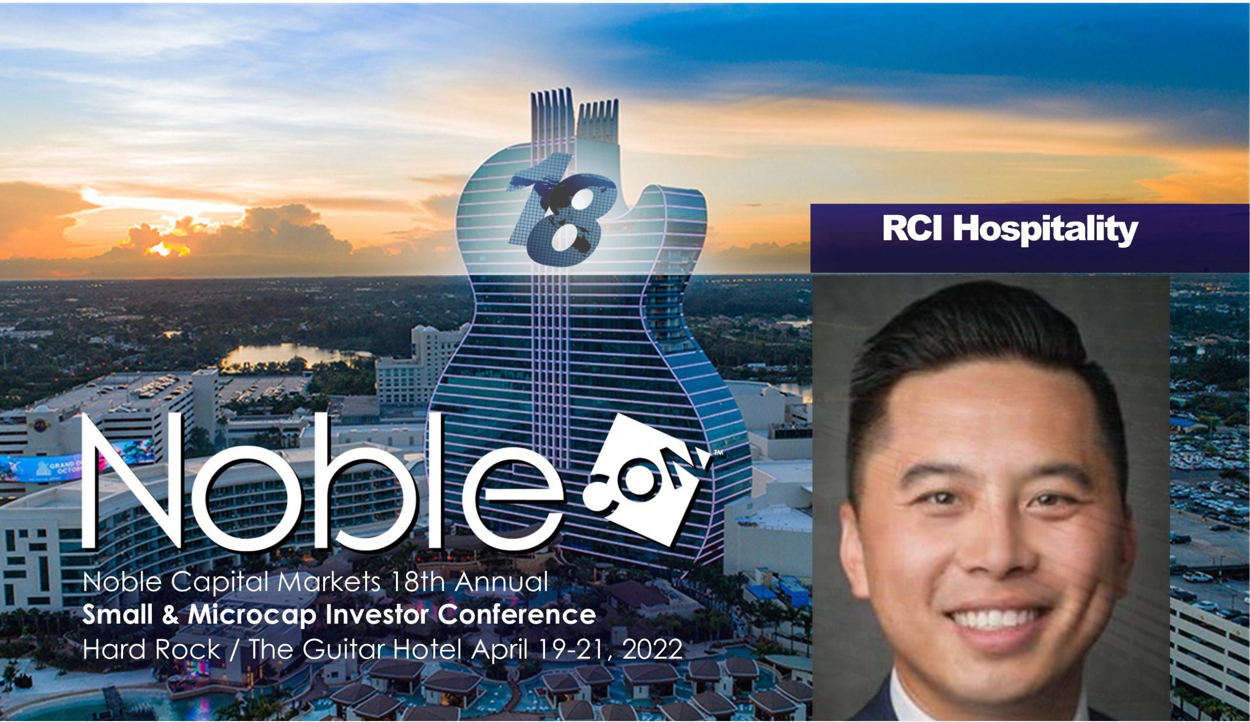 RCI Hospitality Holdings (RICK) Scheduled to Present at NobleCon18 Investor Conference