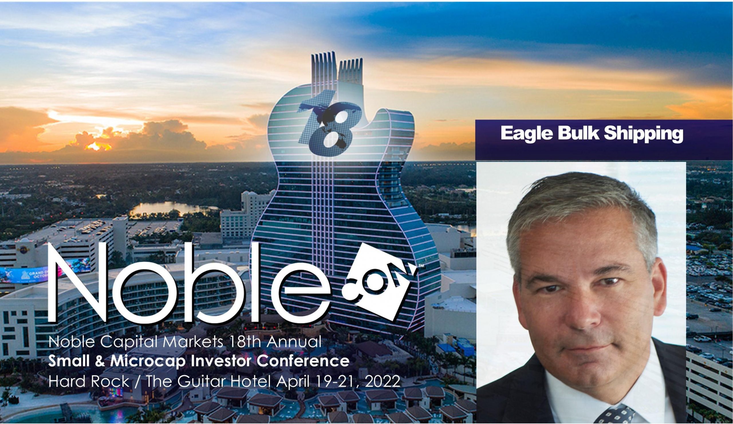 Eagle Bulk Shipping (EGLE) Scheduled to Present at NobleCon18 Investor Conference