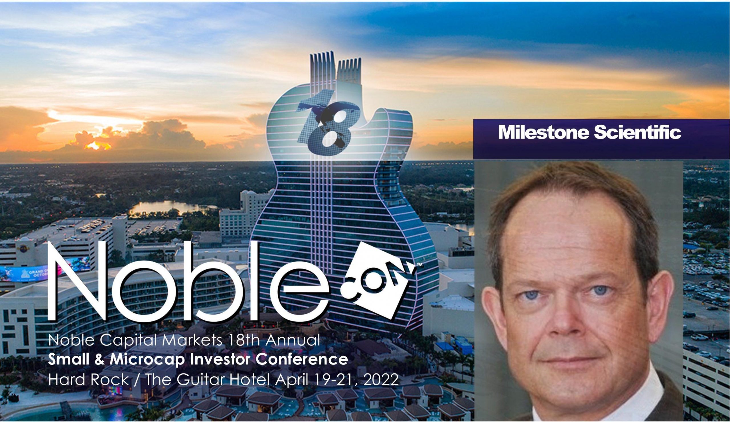 Milestone Scientific (MLSS) Scheduled to Present at NobleCon18 Investor Conference