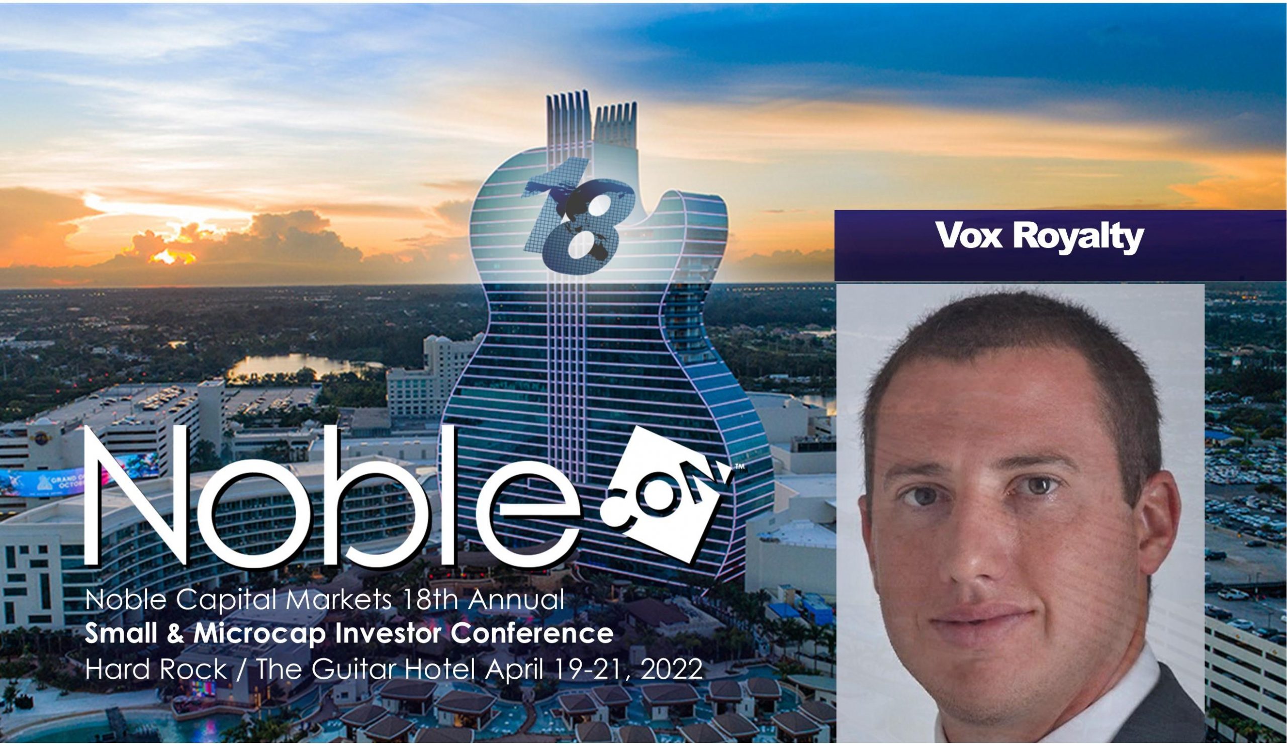 Vox Royalty Corp. (VOXCF) Scheduled to Present at NobleCon18 Investor Conference