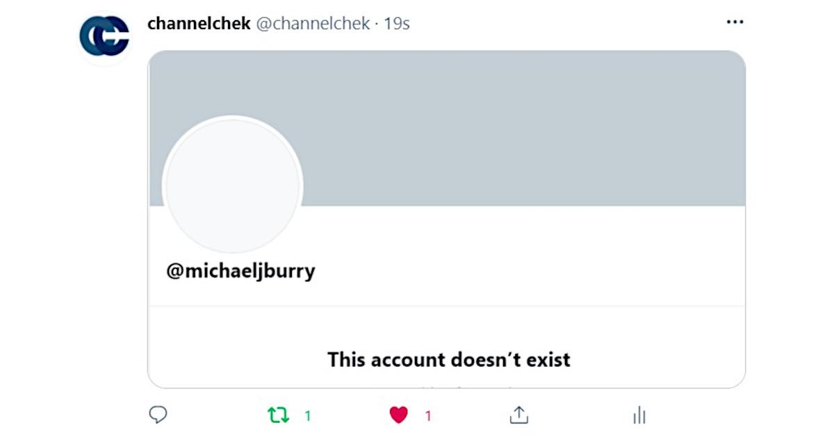 Michael Burry Again Closes his Twitter Account