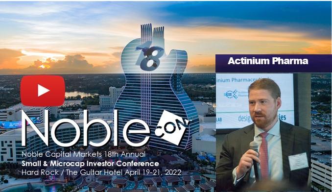 Actinium Pharmaceuticals (ATNM) NobleCon18 Presentation Replay