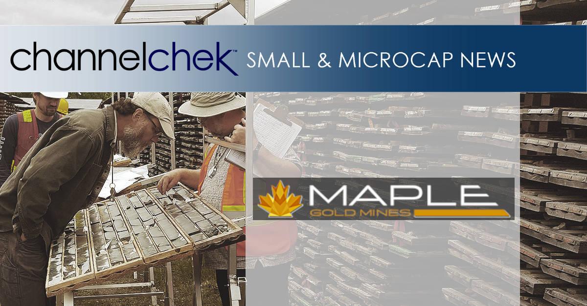 Release – Maple Gold Files Technical Report and Mineral Resource Estimate for the Douay Gold Project