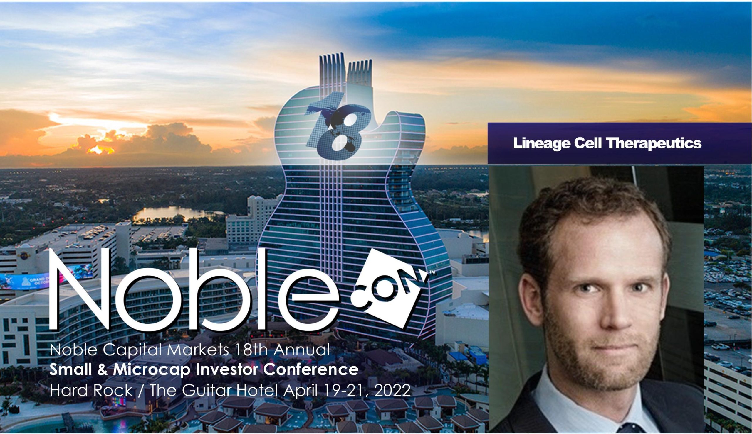 Lineage Cell Therapeutics (LCTX) Scheduled to Present at NobleCon18 Investor Conference