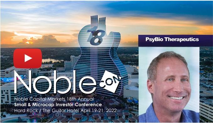 PsyBio Therapeutics (PSYBF) NobleCon18 Presentation Replay