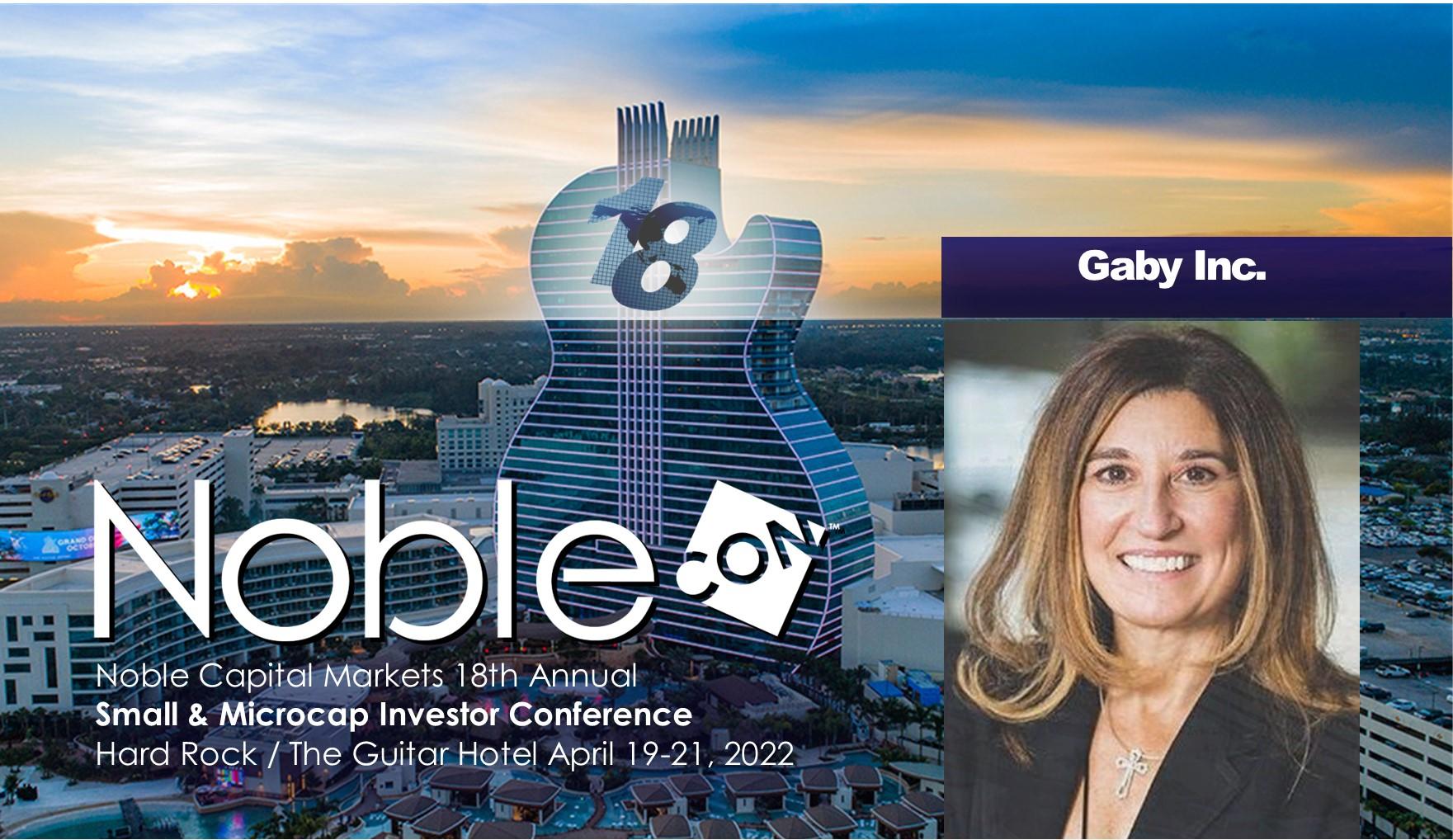 GABY (GABLF) Scheduled to Present at NobleCon18 Investor Conference