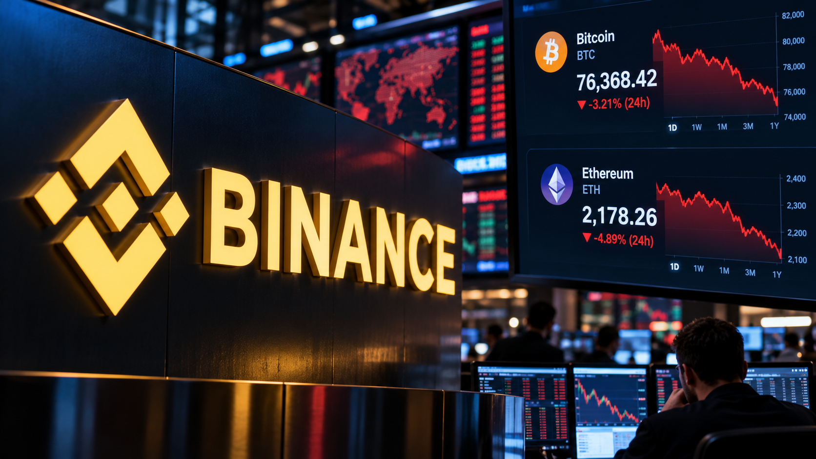 Binance $6.3 Billion Crypto Hack Sends Bitcoin Below $77,000 as Investors Brace for Further Losses